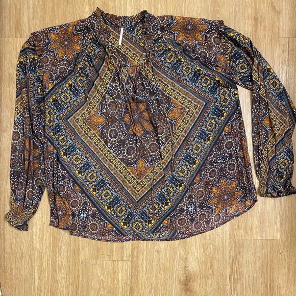 Free People Bohemian Floral Blouse - Picture 3 of 5